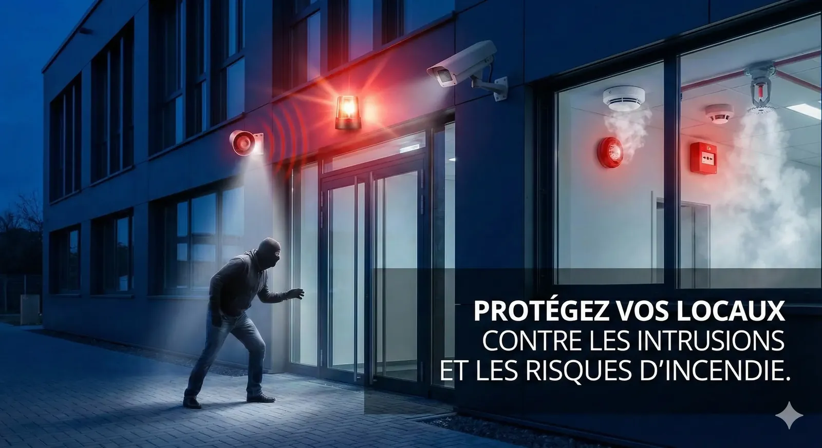 Système de sécurité incendie et anti-intrusion
